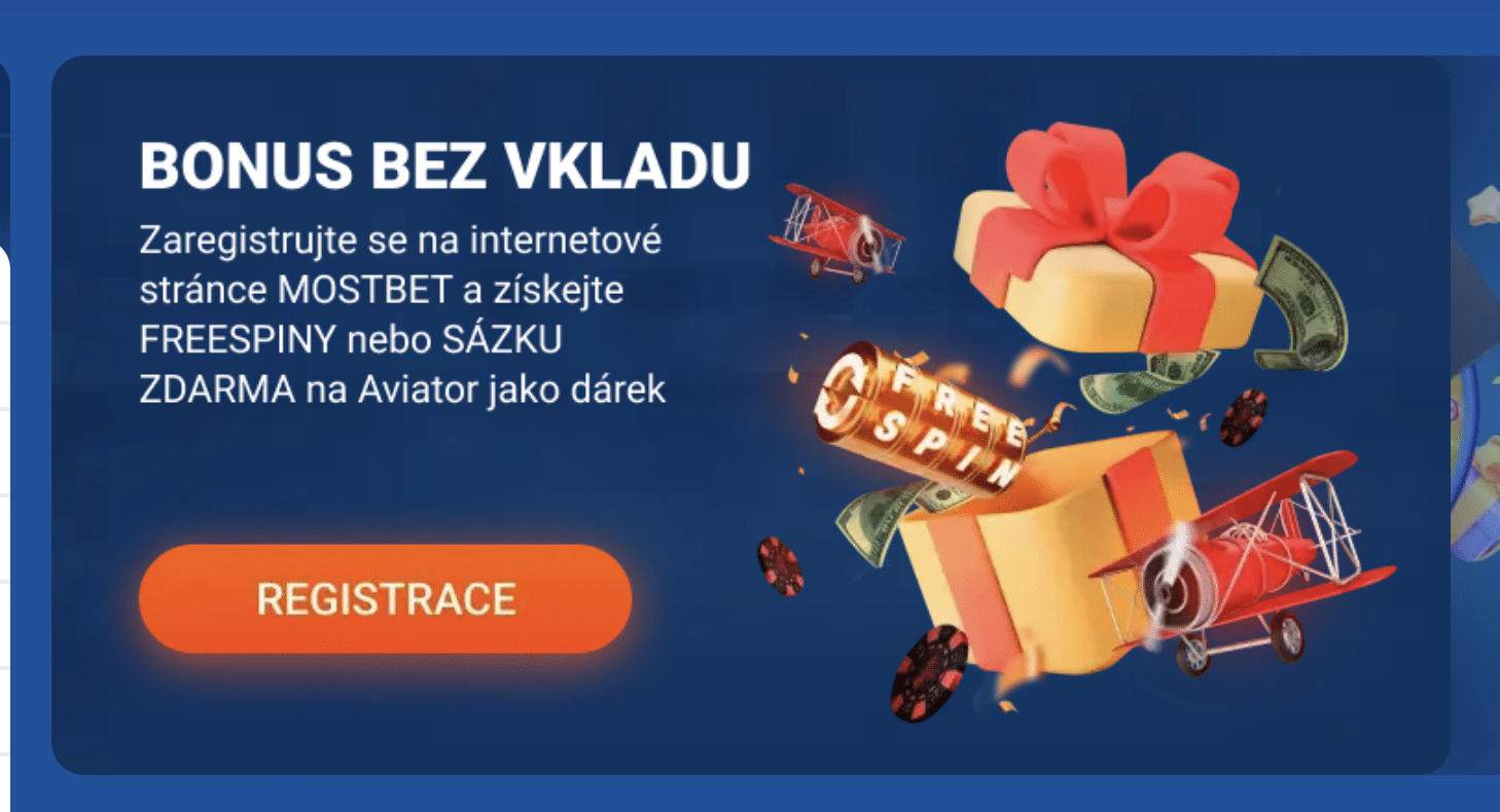 Bonus bez vkladu na Mostbet