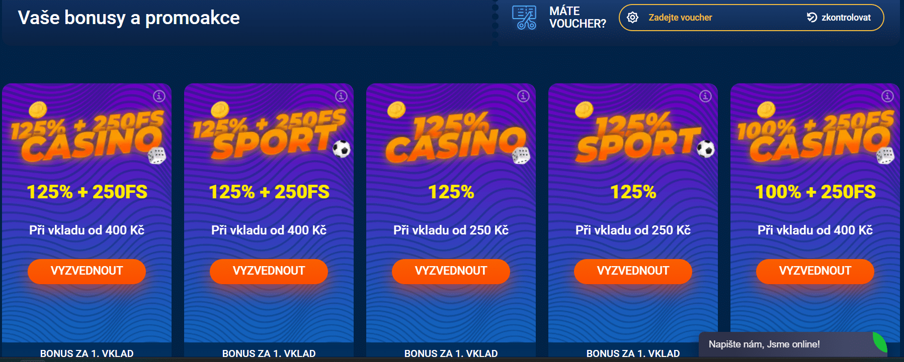 Bonusy na platformě Mostbet