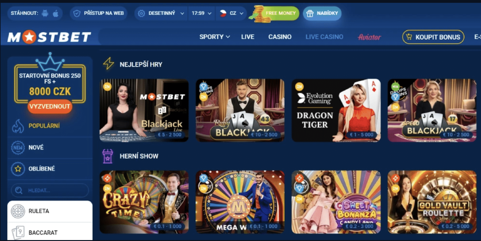 Mostbet blackjack online