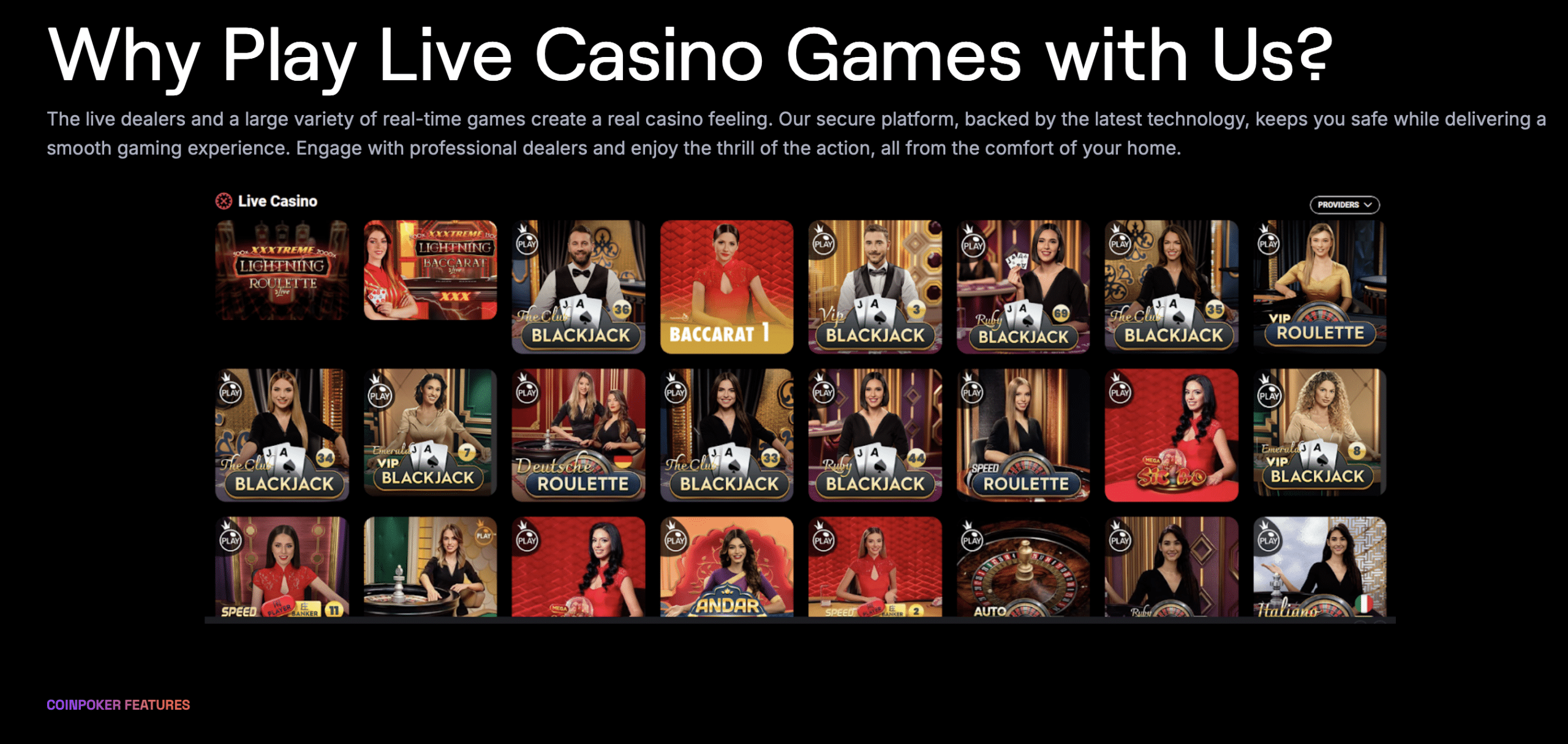 live casino v Coin poker