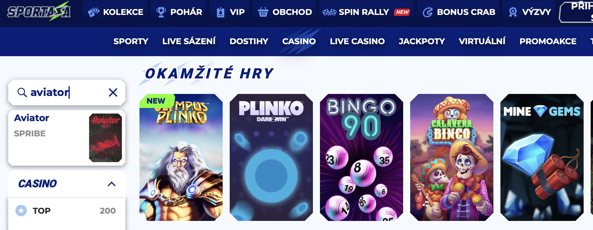 aviator casino na sportaza