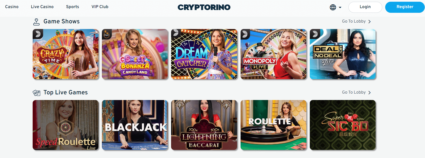 Bitcoin casino Cryptorino