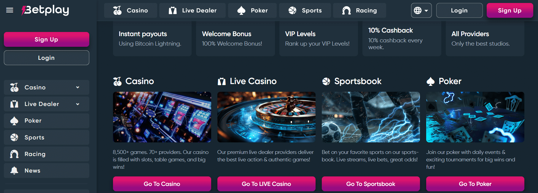 Bitcoin casino Betplay