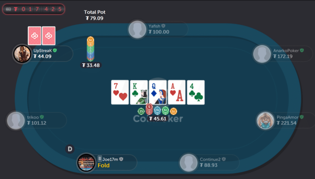 Live poker na CoinPoker