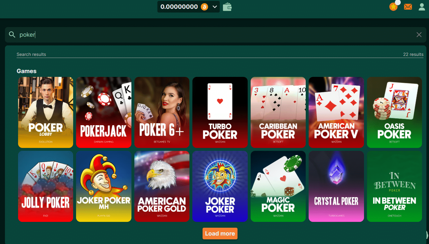 Live poker na TG.casino